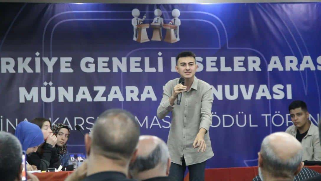 HÜSEYİN CELAL YARDIMCI FEN LİSESİ MÜNAZARA YARIŞMASI'NDA TÜRKİYE ŞAMPİYONU 